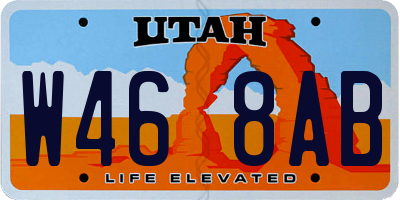 UT license plate W468AB