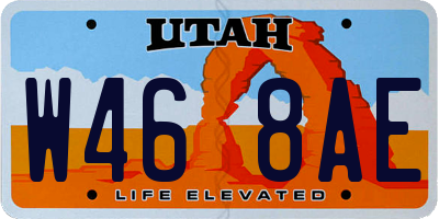 UT license plate W468AE