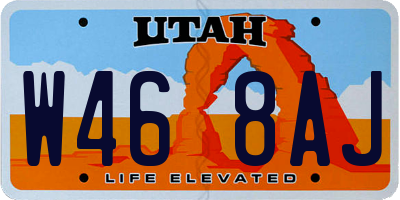 UT license plate W468AJ