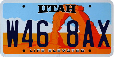 UT license plate W468AX
