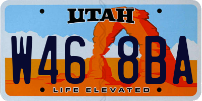UT license plate W468BA