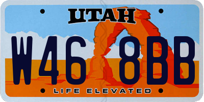 UT license plate W468BB