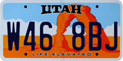 UT license plate W468BJ