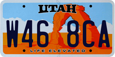UT license plate W468CA