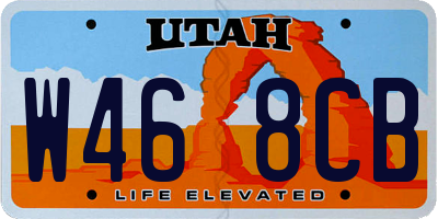 UT license plate W468CB