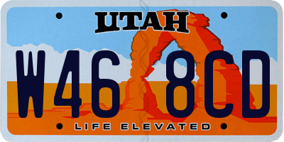 UT license plate W468CD