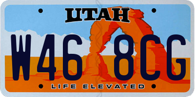 UT license plate W468CG