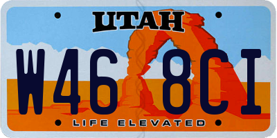 UT license plate W468CI