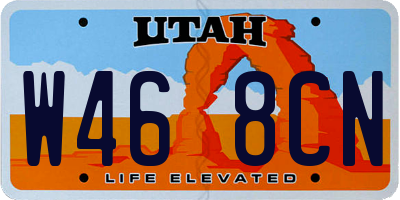 UT license plate W468CN