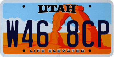 UT license plate W468CP