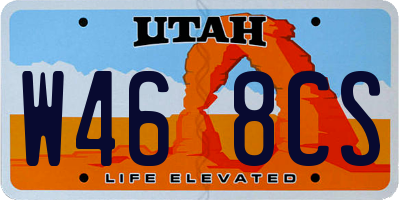 UT license plate W468CS