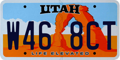 UT license plate W468CT