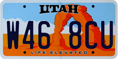 UT license plate W468CU