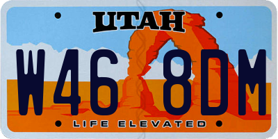 UT license plate W468DM