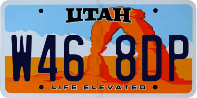 UT license plate W468DP