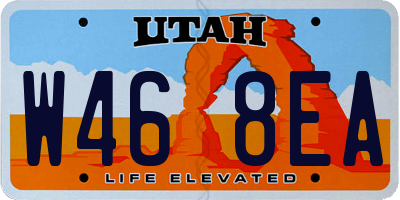 UT license plate W468EA