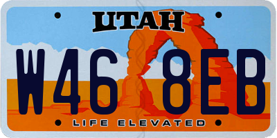UT license plate W468EB