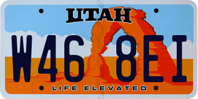 UT license plate W468EI