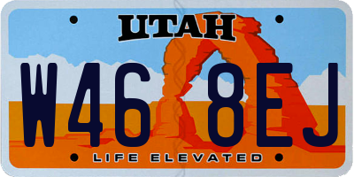 UT license plate W468EJ