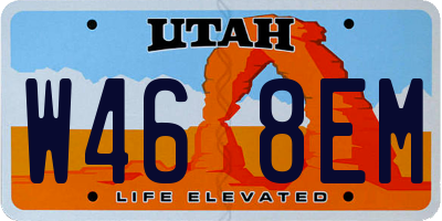 UT license plate W468EM