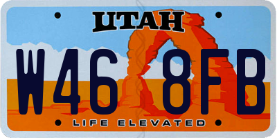 UT license plate W468FB