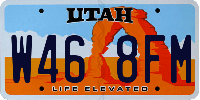 UT license plate W468FM