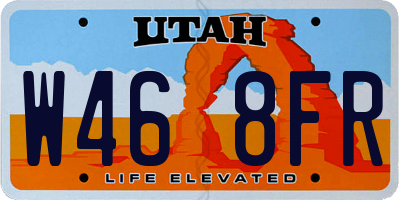 UT license plate W468FR