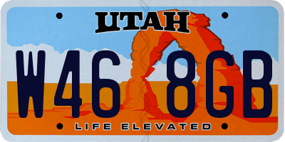 UT license plate W468GB