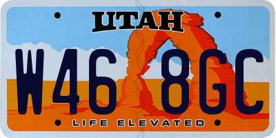 UT license plate W468GC