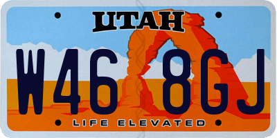UT license plate W468GJ