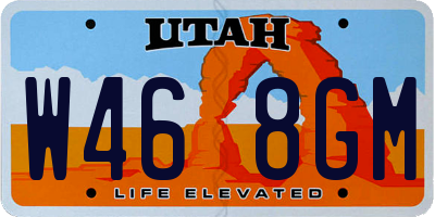UT license plate W468GM