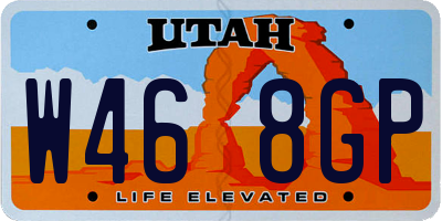 UT license plate W468GP