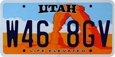 UT license plate W468GV