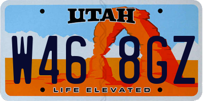 UT license plate W468GZ