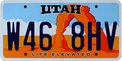 UT license plate W468HV
