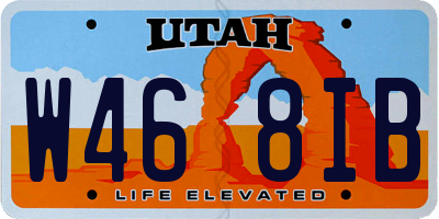 UT license plate W468IB