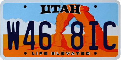 UT license plate W468IC