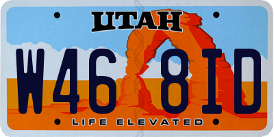 UT license plate W468ID