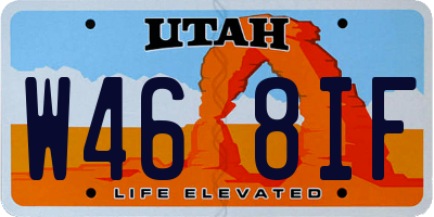 UT license plate W468IF