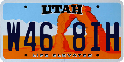UT license plate W468IH