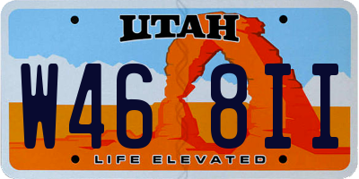 UT license plate W468II