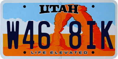 UT license plate W468IK