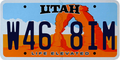 UT license plate W468IM