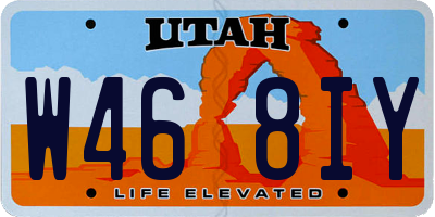UT license plate W468IY