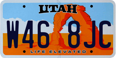 UT license plate W468JC