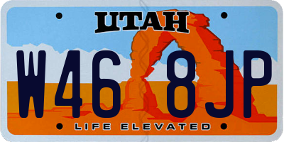 UT license plate W468JP