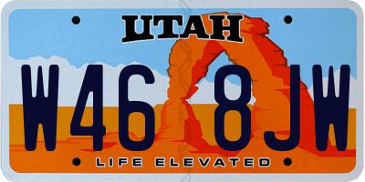 UT license plate W468JW