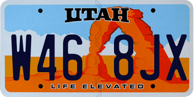 UT license plate W468JX