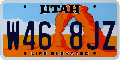 UT license plate W468JZ