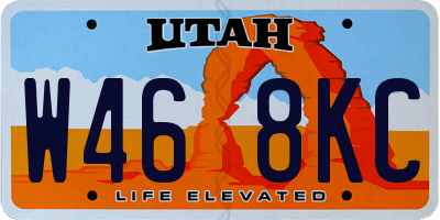 UT license plate W468KC